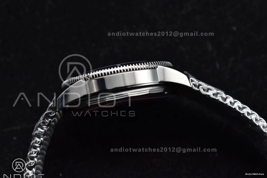 Dial Ceramic A on SS White II BLSF 42mm Blue SS Bezel Bracelet 1186 Mesh Heritage Soft SuperOcean 0309